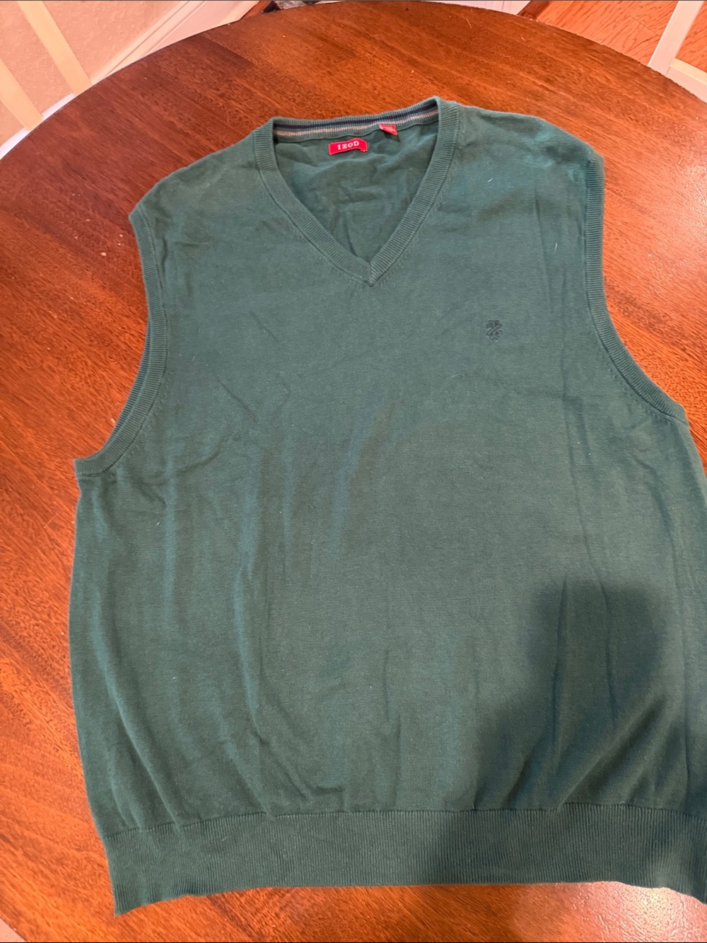 Izod Dark Green V-Neck Sweater Vest